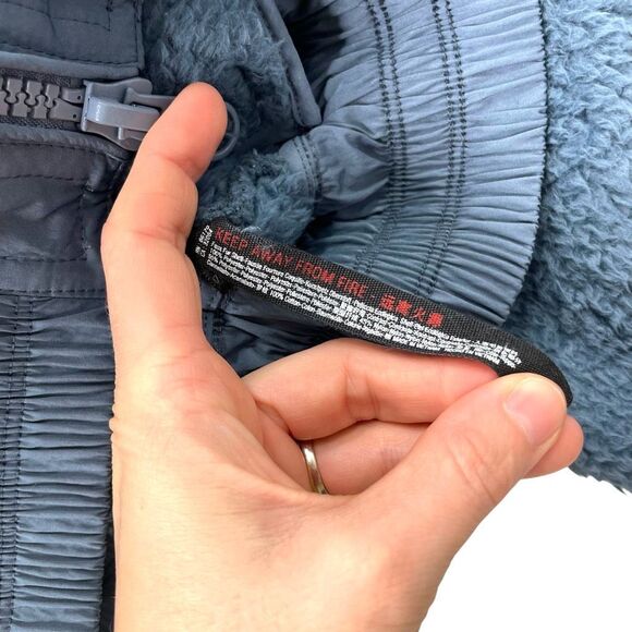 Free People Gear Up Sherpa teddy Jacket Size L blue - Picture 10 of 11